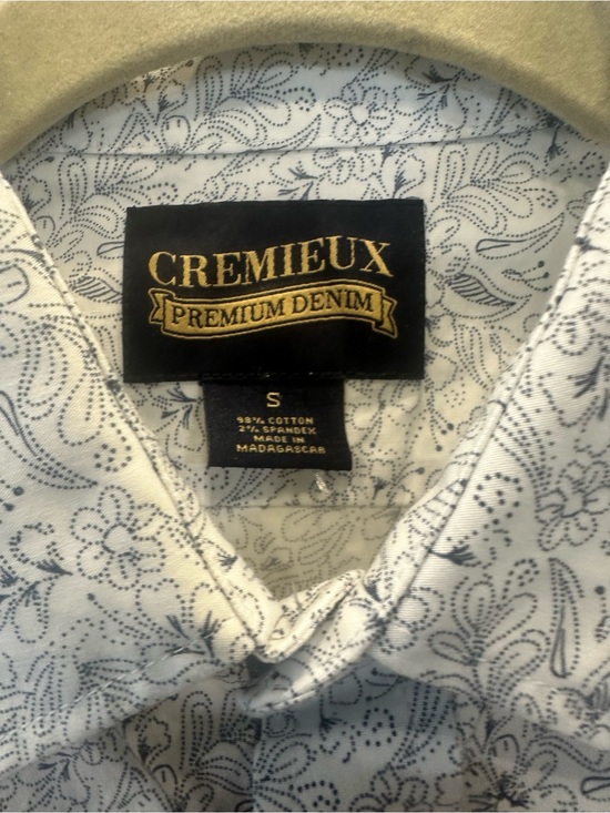 Daniel Cremieux Other - Daniel Cremieux White Shirt with Navy Paisley Floral Print